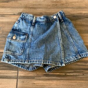 Zara Girl’s Denim Cargo Skort Size 5-6